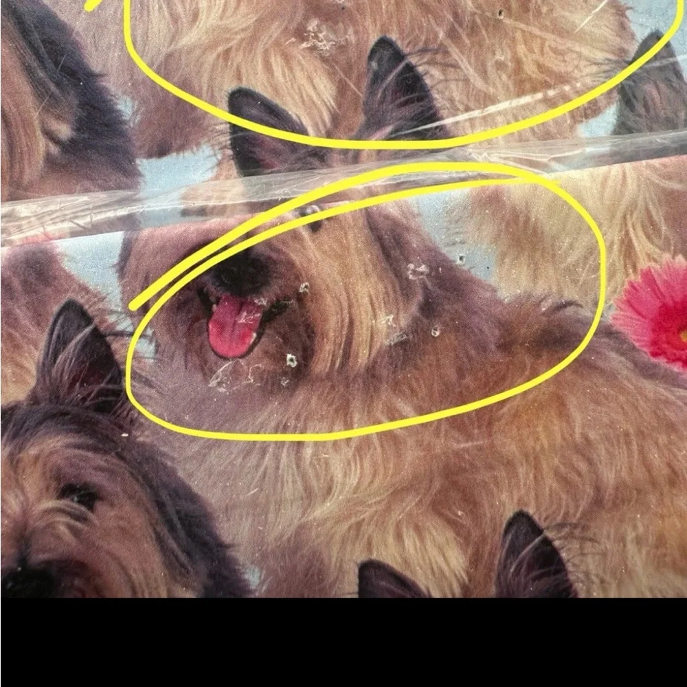2 Packs New VTG American Greetings Yorkie Dog Gift Wrap Sheets NOS *Read pls